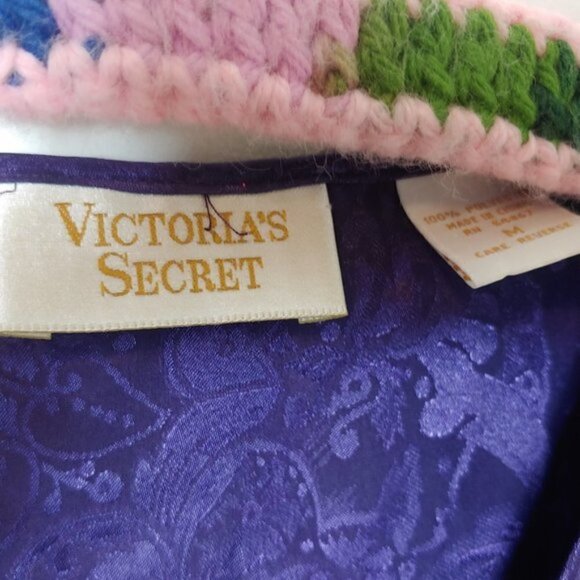 Vintage Victoria’s Secret Gold Label Jacquard Satin Top Pant Set PJ's Loungewear - Picture 7 of 13